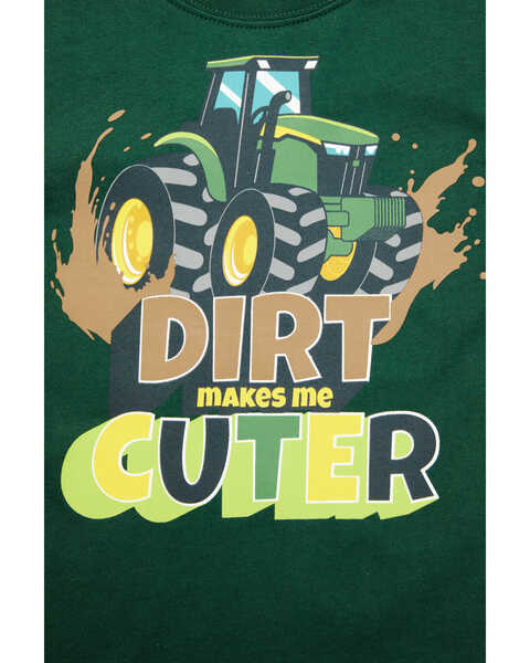 Image #2 - John Deere Toddler Boys' Dirt Makes Me Cuter Long Sleeve Graphic T-Shirt, Dark Green, hi-res