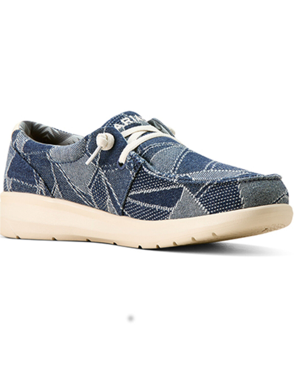 Image #1 - Ariat Women's Hilo Denim Print Casual Shoes - Moc Toe, Blue, hi-res
