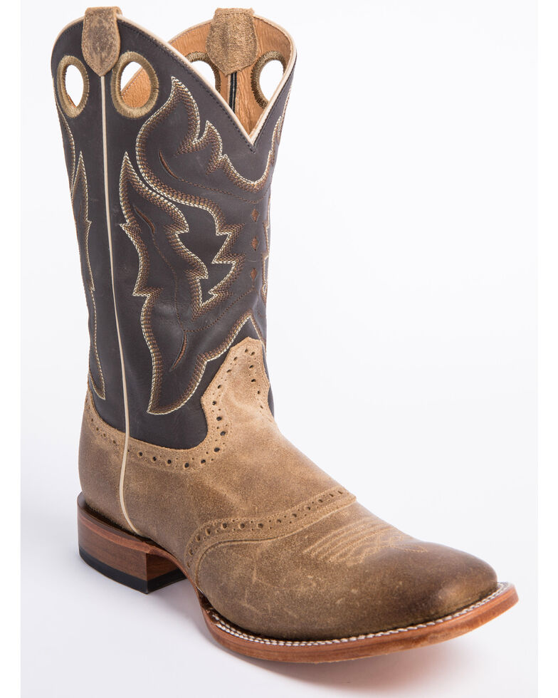 Cody James Men's Tan Roughout Western Boots Wide Square Toe Sheplers