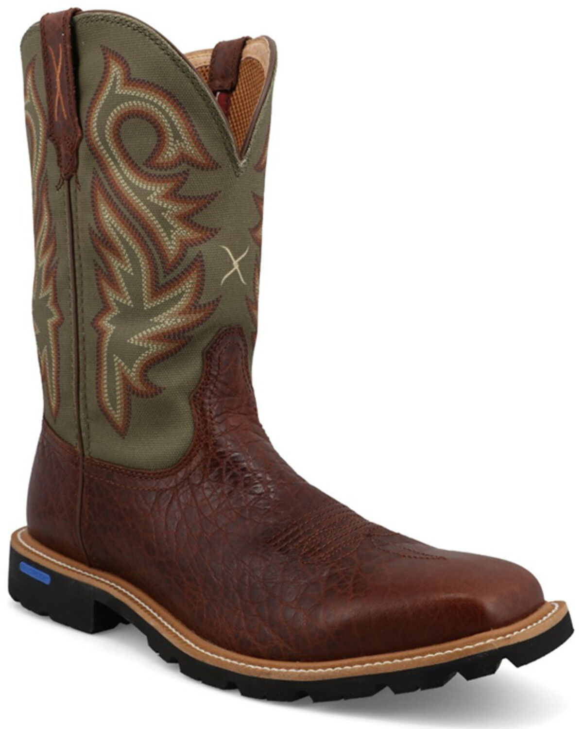 Image #1 - Twisted X Men's Tech X Performance Western Boots - Broad Square Toe, Caramel, hi-res