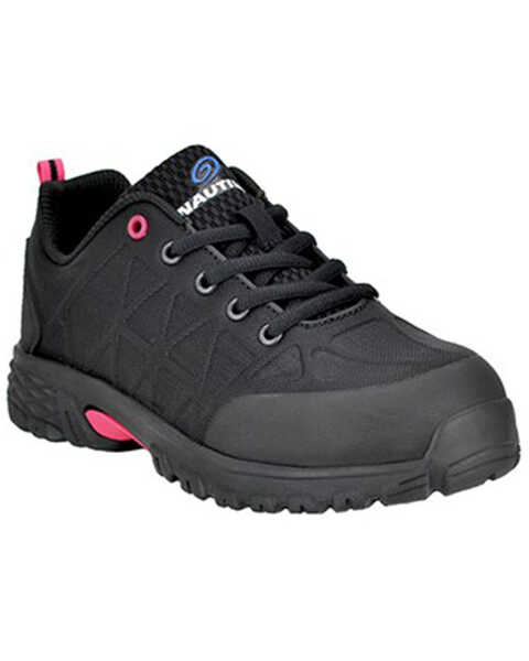 Image #1 - Nautilus Women's Black Spark Work Shoes - Alloy Toe, Black, hi-res
