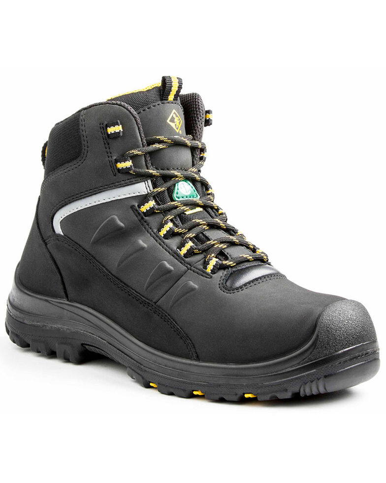 Terra Men's Black 6" Findlay Shoe - Round Toe, Black, hi-res
