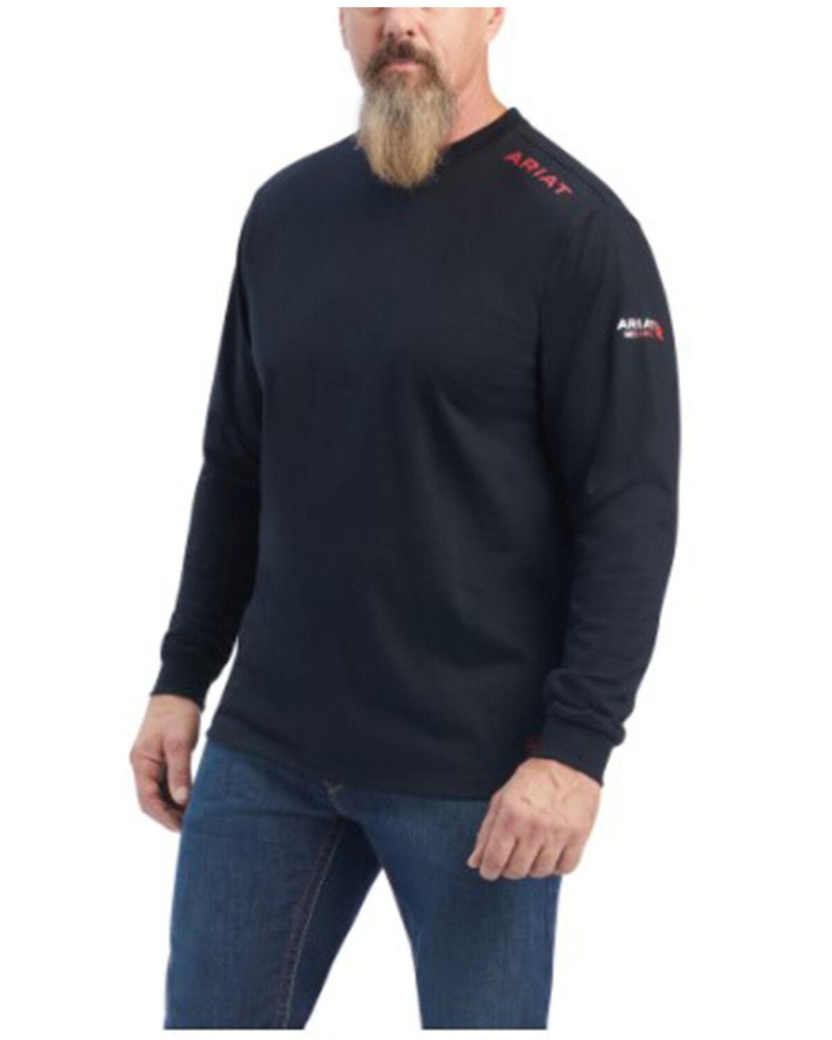 Image #1 - Ariat Men's FR Born For This Long Sleeve Graphic Work T-Shirt, Black, hi-res