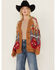 Image #1 - Wrangler Women's Southwestern Print Boyfriend Cardigan, Chocolate, hi-res