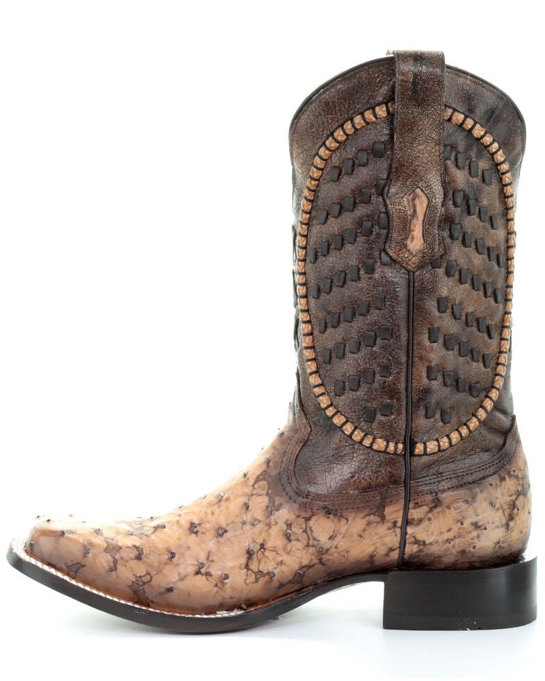 Corral Men's Ostrich Inlay Western Boots Square Toe Sheplers