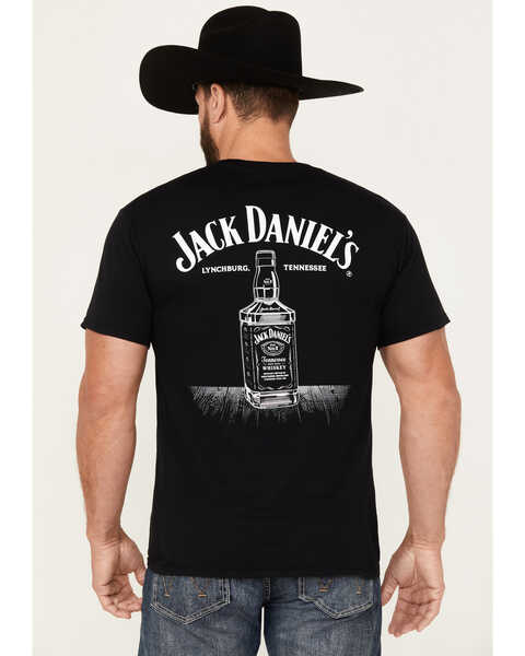 Image #4 - Jack Daniels Men's Bottle Logo Short Sleeve Graphic T-Shirt, Black, hi-res