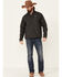 Image #2 - Cinch Men's Charcoal Logo Texture Zip-Front Bonded Jacket - Big, , hi-res