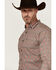 Image #3 - Ariat Men's Team Omega Logo Long Sleeve Button-Down Western Shirt, Burgundy, hi-res