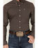 Image #3 - Cinch Men's Geo Print Long Sleeve Button-Down Western Shirt, Brown, hi-res