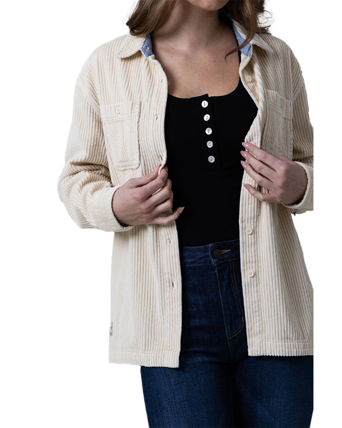 Image #2 - Kimes Ranch Women's Luna Corduroy Long Sleeve Button-Down Western Shirt, Tan, hi-res