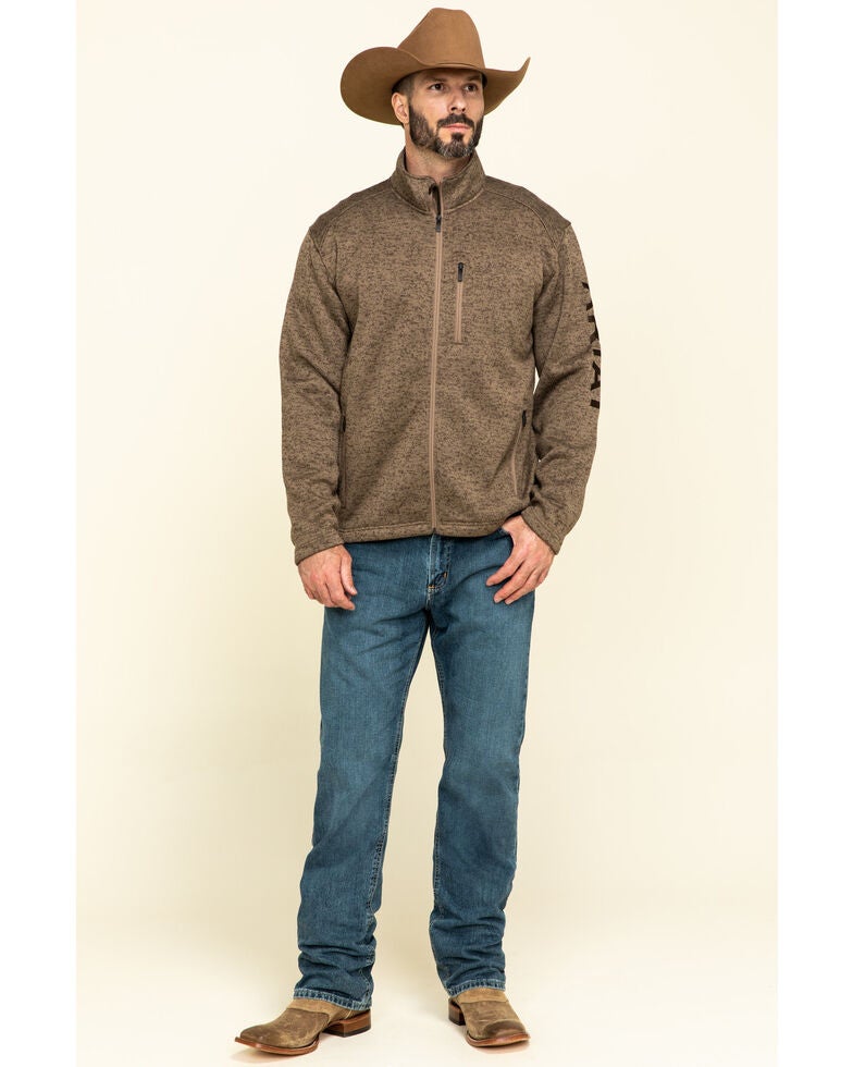 Ariat Men's Brown Caldwell Full Zip Sweater Jacket Sheplers