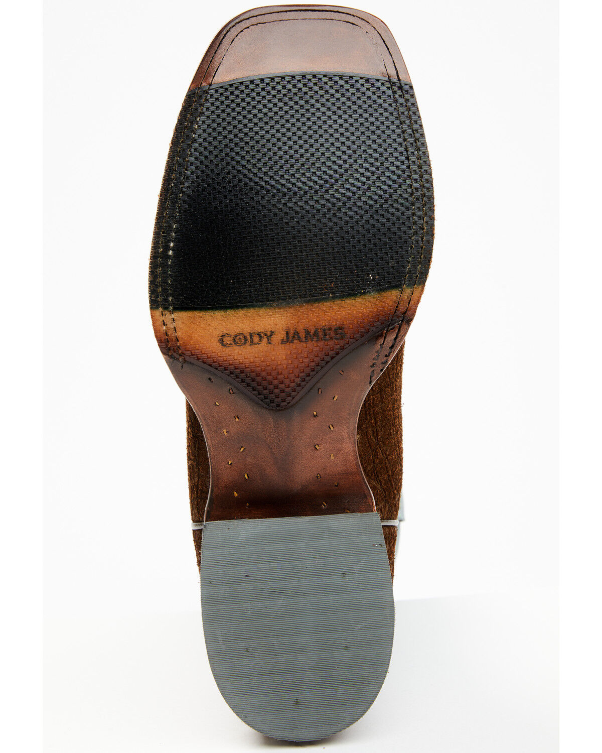 Image #7 - Cody James Men's Blue Collection Western Performance Boots - Broad Square Toe, Brown/blue, hi-res