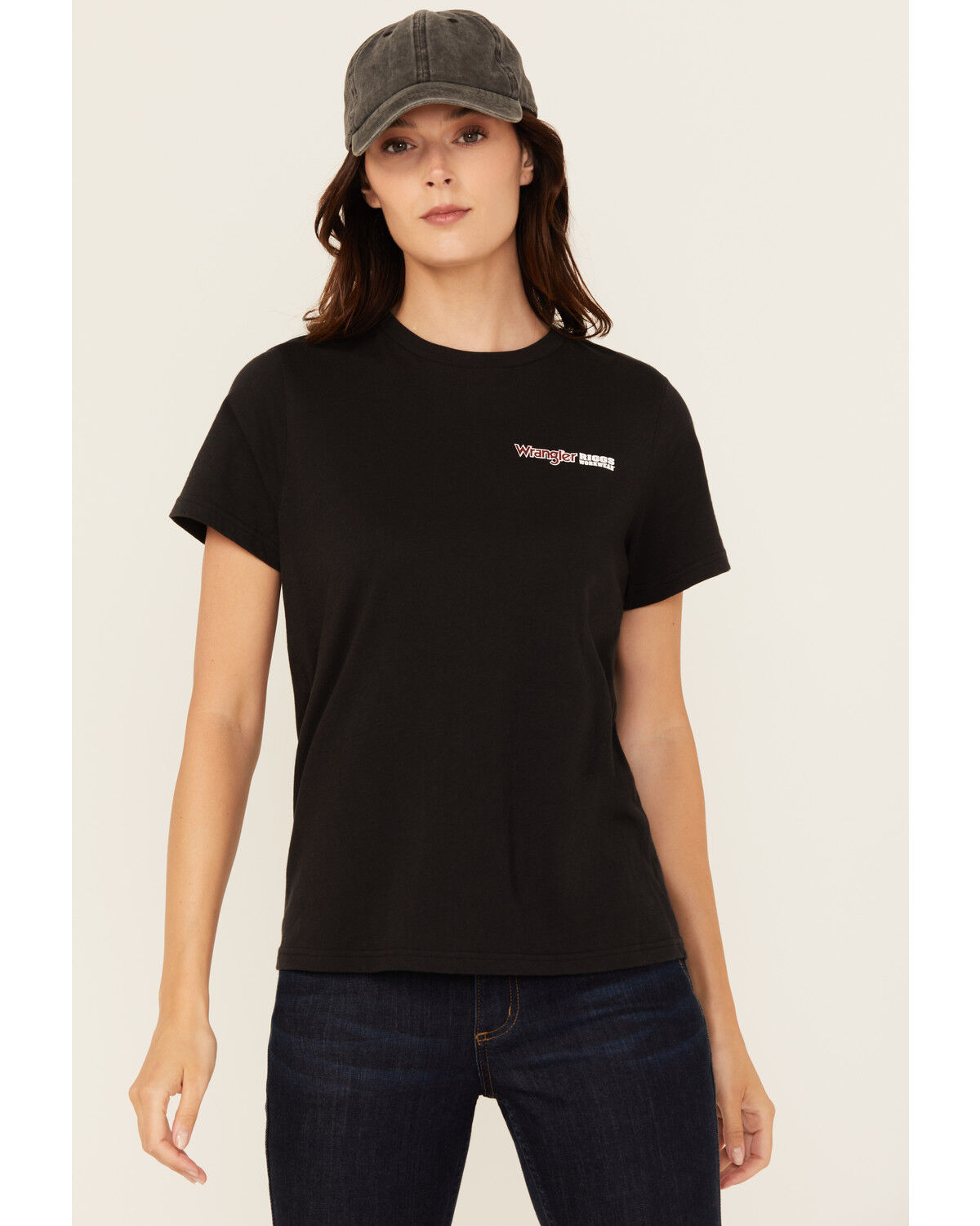 Image #2 - Wrangler RIGGS Women's Boot Barn Exclusive Talons Short Sleeve Graphic Work Tee, Black, hi-res