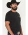 Image #3 - Wrangler Men's Boot Barn Exclusive Pastel Cowboy Short Sleeve Graphic T-Shirt, Black, hi-res