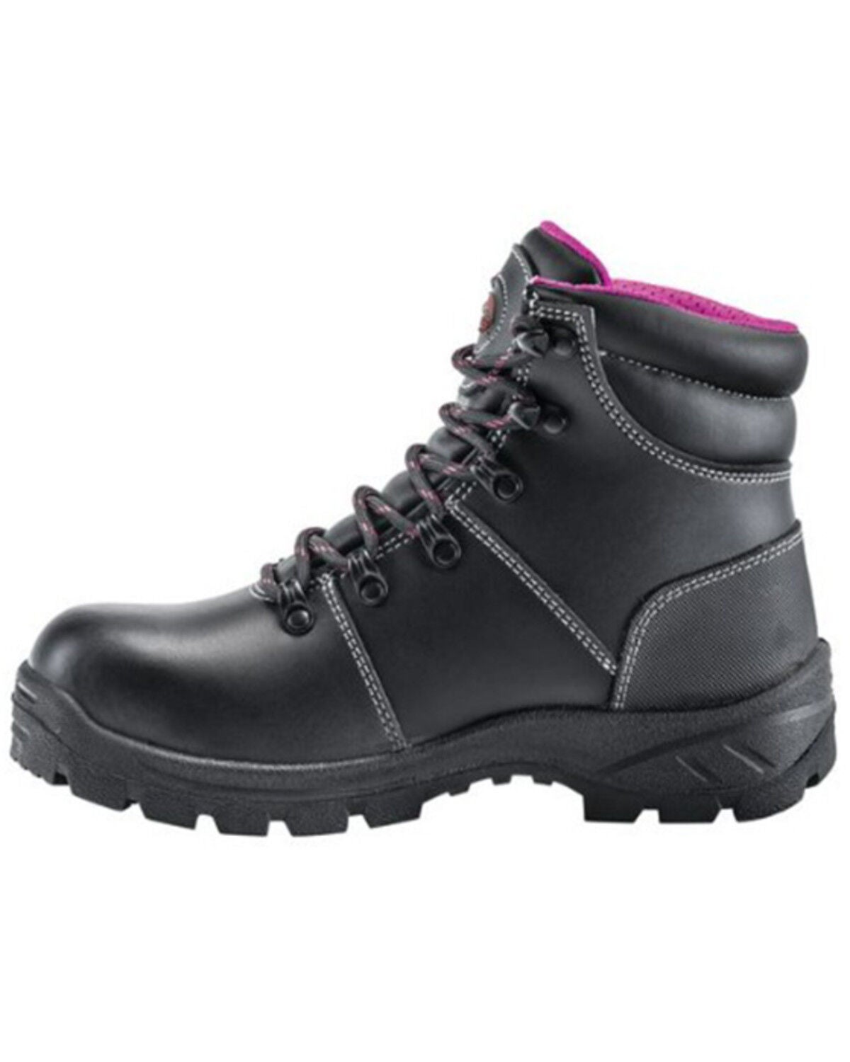 Image #3 - Avenger Women's Builder Mid 6" Lace-Up Waterproof Work Boots - Steel Toe, Black, hi-res