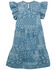 Image #1 - Wrangler Girls' Bandana Print Denim Dress, Blue, hi-res
