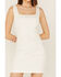 Sadie & Sage Women's Afton Denim Sleeveless Mini Dress, Off White, hi-res