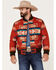 Image #1 - Pendleton Men's Gorge All-Over Print Quilted Snap Bomber Jacket, Red, hi-res