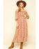 Image #1 - Molly Bracken Women's Pink Print Smock Dress , Pink, hi-res