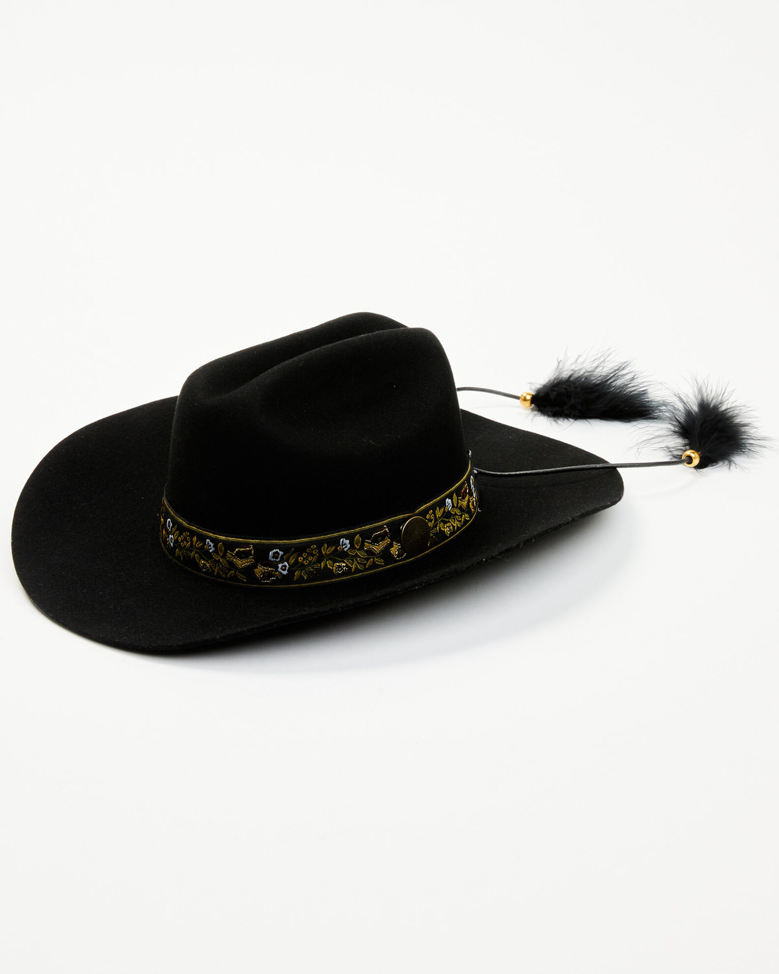 Wrangler Women s Floral Jacquard Feather Tassel Fashion Hat Sheplers