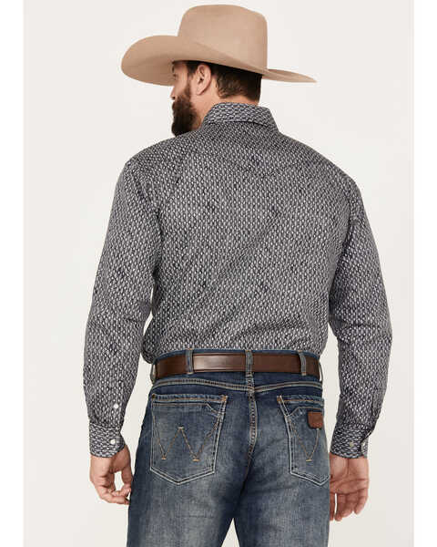 Image #4 - Rough Stock by Panhandle Men's Paisley Geo Print Long Sleeve Western Pearl Snap Shirt, , hi-res