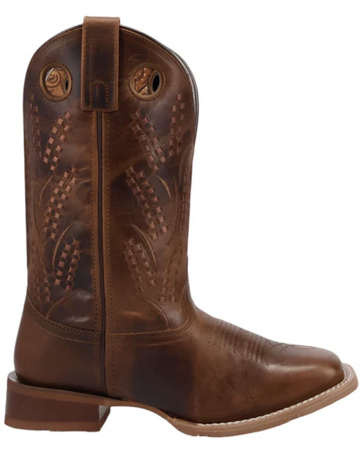 Image #2 - Laredo Women's Dream Weaver Western Boots - Broad Square Toe, Brown, hi-res