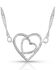 Image #2 - Montana Silversmiths Women's Double Open Heart Split Necklace, Silver, hi-res