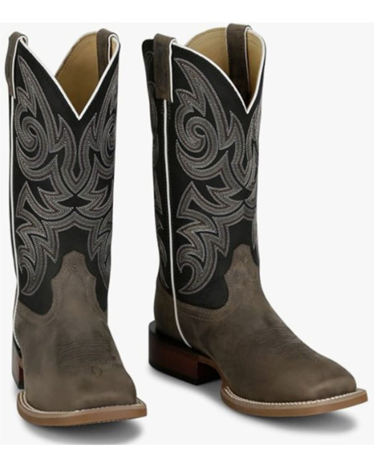 Image #5 - Justin Men's May Day Performance Western Boots - Broad Square Toe, Grey, hi-res