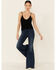 Image #2 - Mystree Women's Sweater-Knit Lace-Up Cami, Black, hi-res