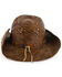 Shyanne Women's Embellished Brim Straw Hat, Brown, hi-res
