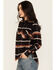 Image #2 - Shyanne Women's Lace Applique Plaid Print Button-Down Flannel Shirt, Black, hi-res