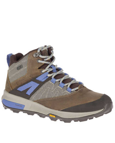 Image #1 - Merrell Women's Zion Waterproof Hiking Boots - Soft Toe, Medium Grey, hi-res