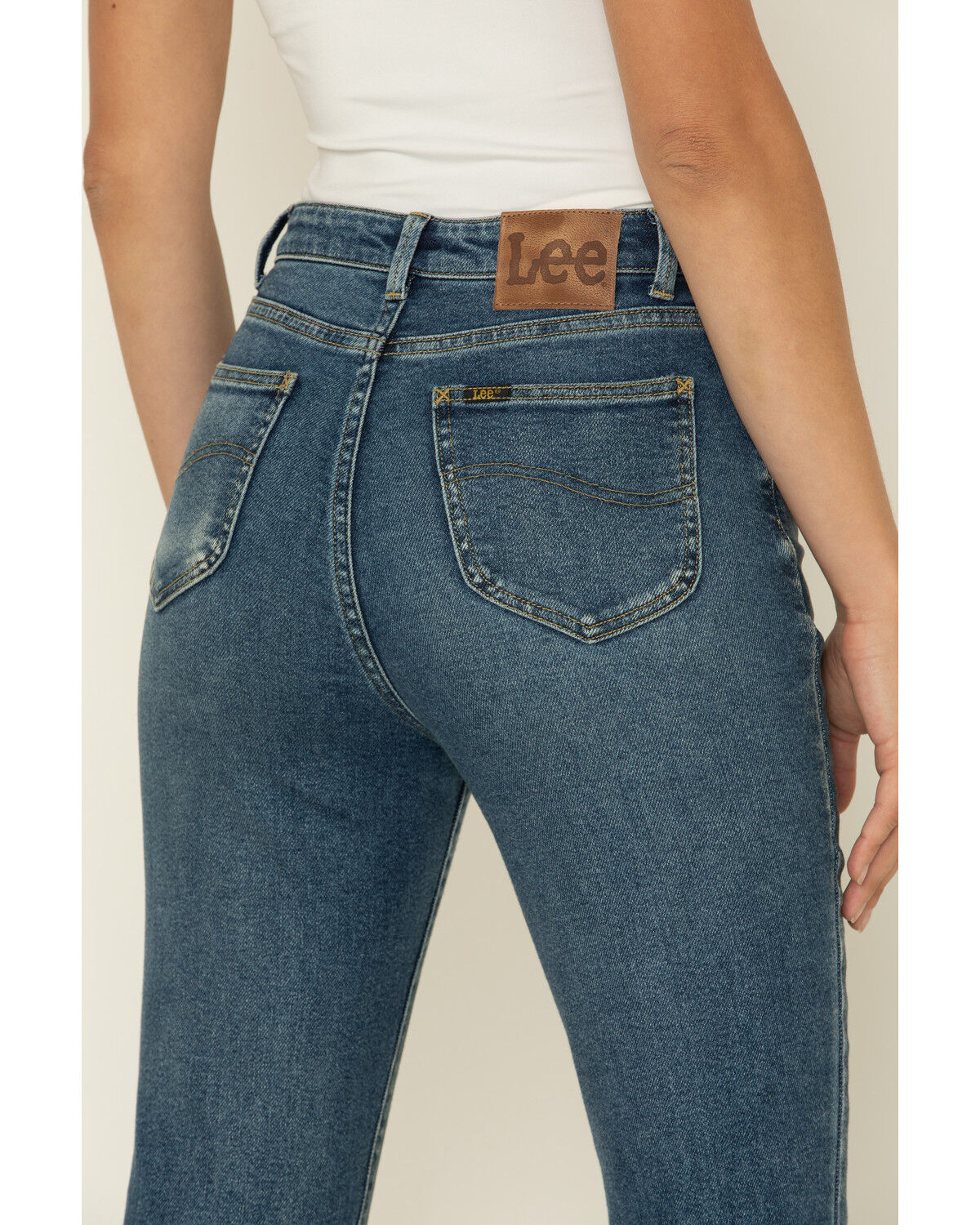 Image #4 - Lee Women's Distance High Rise Flare Jeans, Blue, hi-res