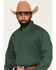 Image #2 - Ariat Men's Larkspur Medallion Print Long Sleeve Button-Down Western Shirt, Green, hi-res
