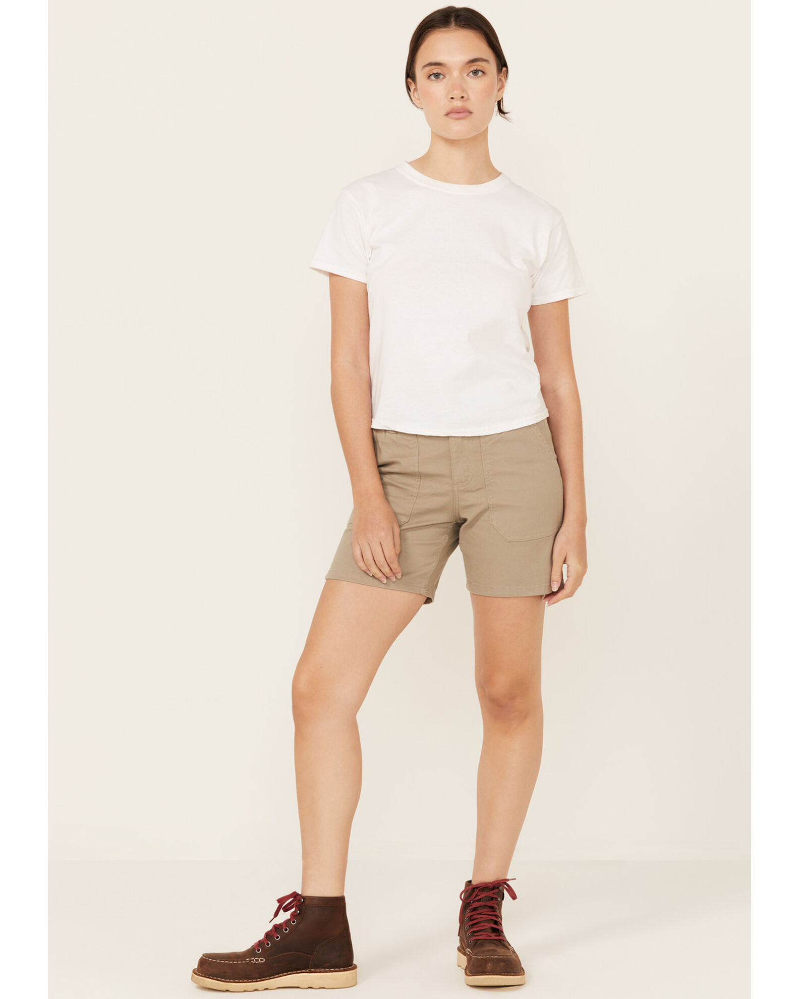 Carhartt Women s Relaxed Fit Rugged Flex Canvas Work Shorts Greige 6