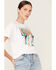 Wrangler Women's Sunset Cactus Logo Graphic Tee, White, hi-res