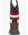 Image #4 - Old West Little Boys' Americana Western Boots - Broad Square Toe, Red/white/blue, hi-res