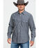Rock & Roll Denim Men's Chambray Print Long Sleeve Western Shirt , , hi-res