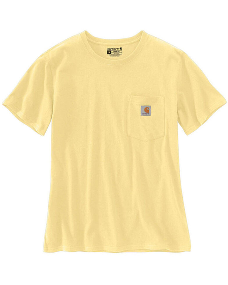 Carhartt Women's Pocket Short Sleeve Work T-Shirt , Yellow, hi-res