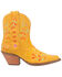 Image #2 - Dingo Women's Sugar Bug Suede Fashion Booties - Round Toe, Yellow, hi-res