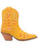 Image #2 - Dingo Women's Sugar Bug Suede Fashion Booties - Medium Toe , Yellow, hi-res