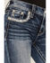Image #4 - Miss Me Women's Medium Wash Embroidered 32" Bootcut Stretch Denim Jeans, Medium Wash, hi-res