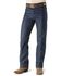 Image #2 - Wrangler Men's 13MWZ Dark Wash High Rise Rigid Cowboy Cut Straight Jeans, Indigo, hi-res