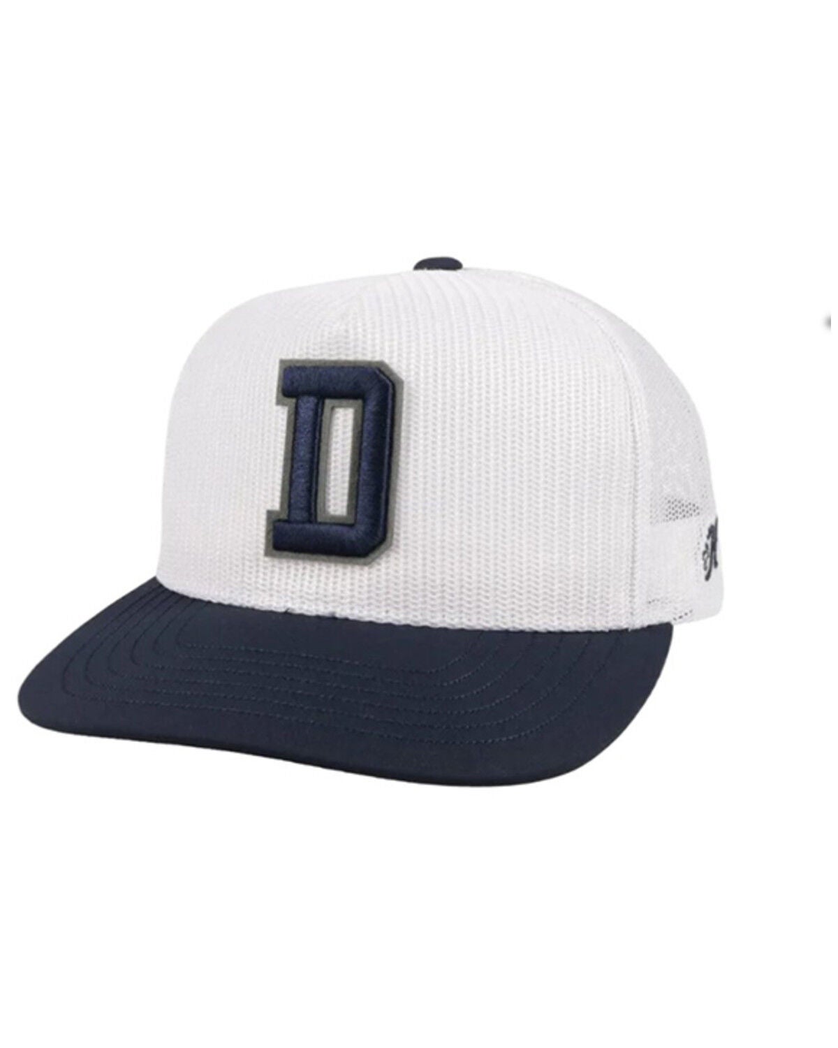 Hooey Men's Dallas Logo Trucker Cap, White, hi-res