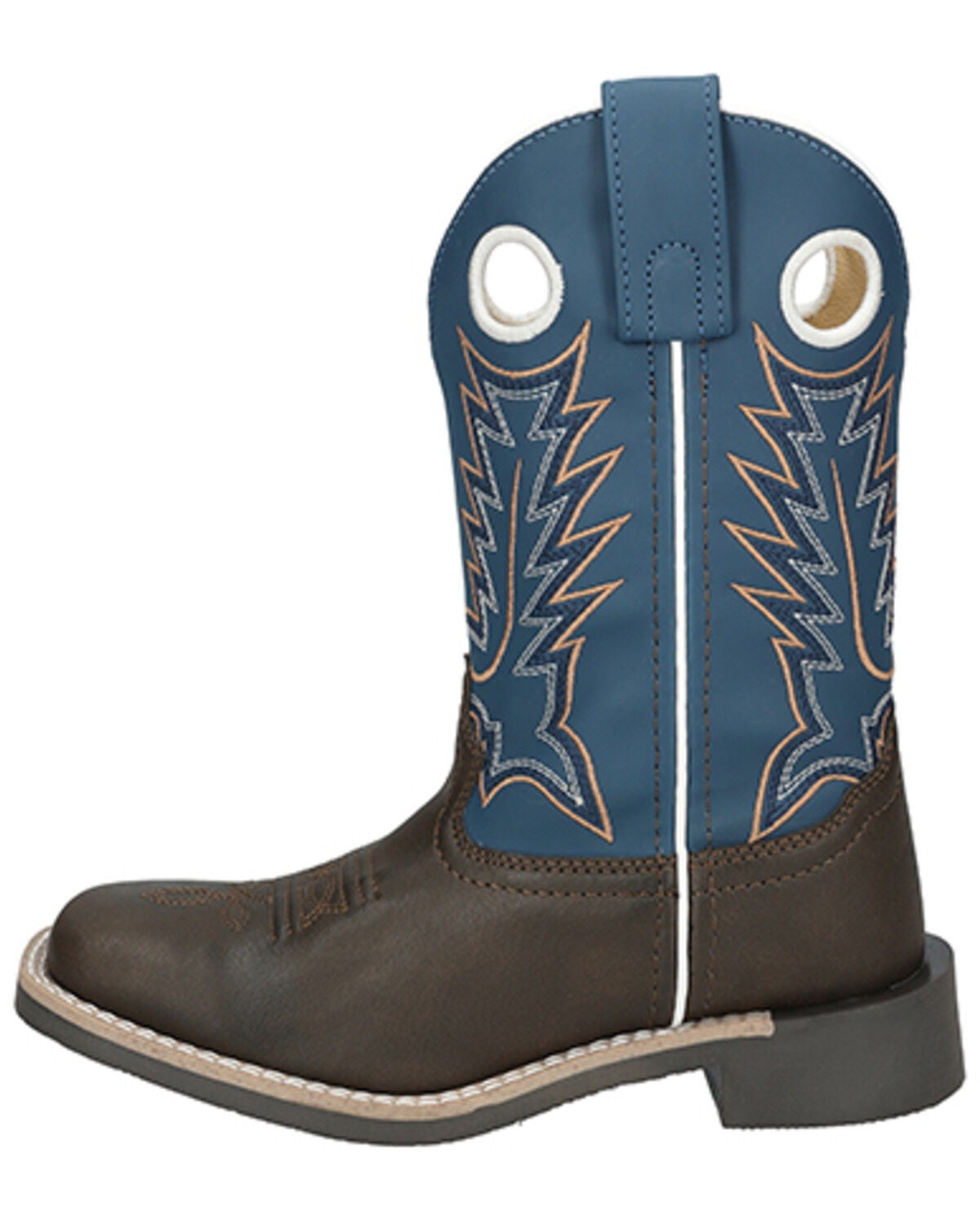 Image #3 - Smoky Mountain Boys' El Paso Western Boots - Broad Square Toe, Dark Brown, hi-res