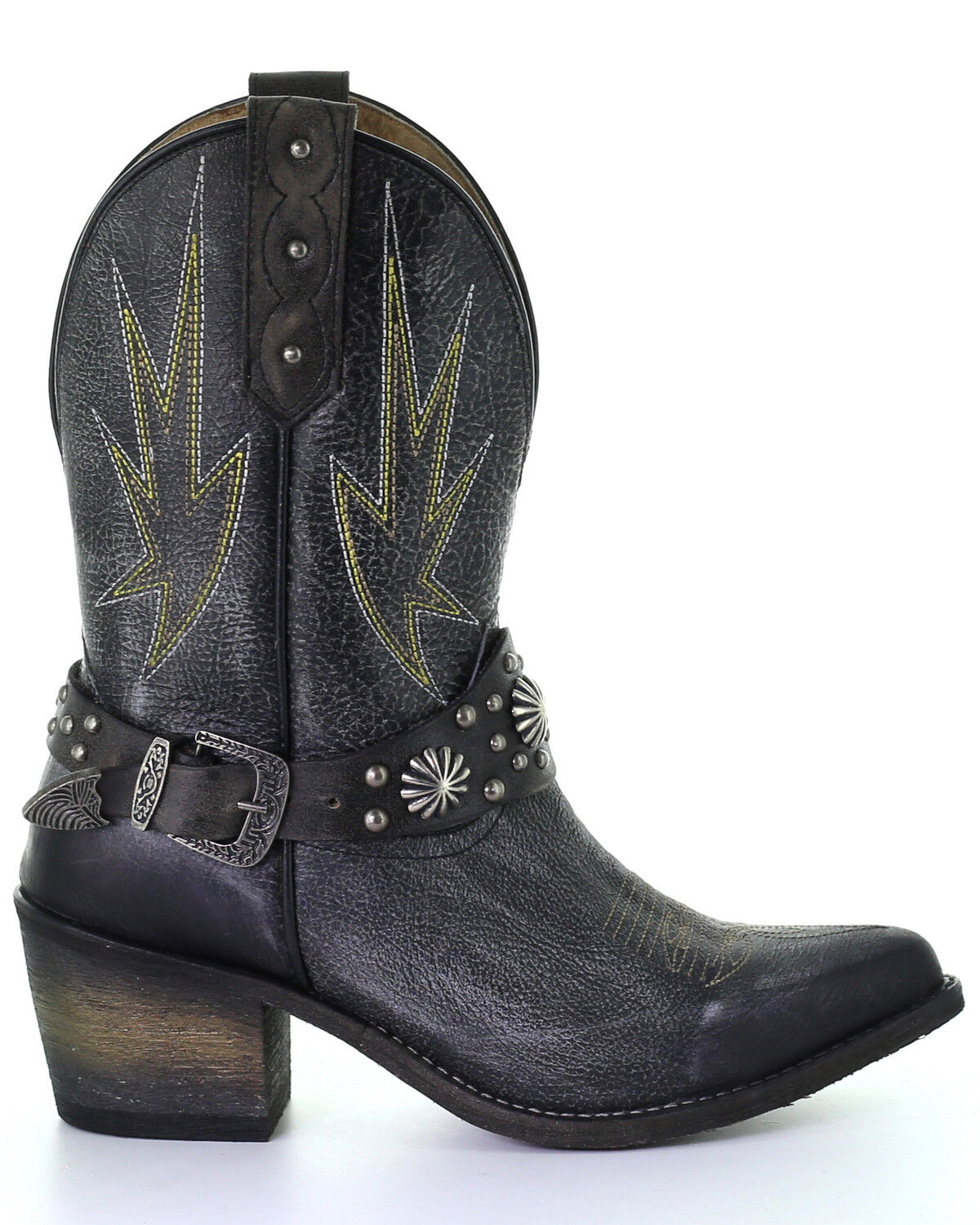 Image #2 - Corral Women's Studded Harness & Concho Western Boots - Round Toe, , hi-res