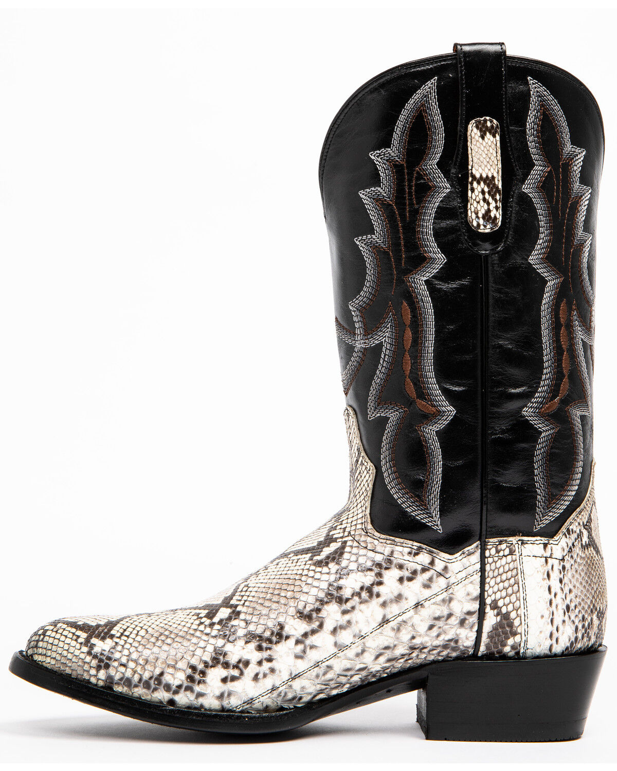 Natural Python Cowboy Boots - Round Toe 