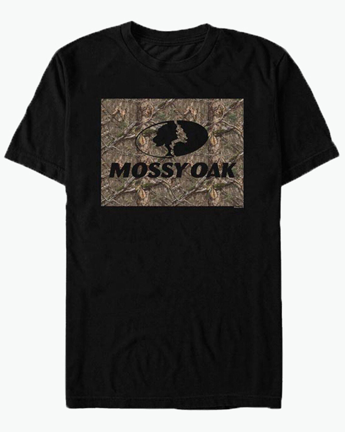 Mossy Oak Men's In The Woods Logo Short Sleeve Graphic T-Shirt, Black, hi-res