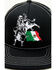 Image #3 - Cowboy Hardware Men's Mexico Flag Bull Rider Ball Cap, Black, hi-res