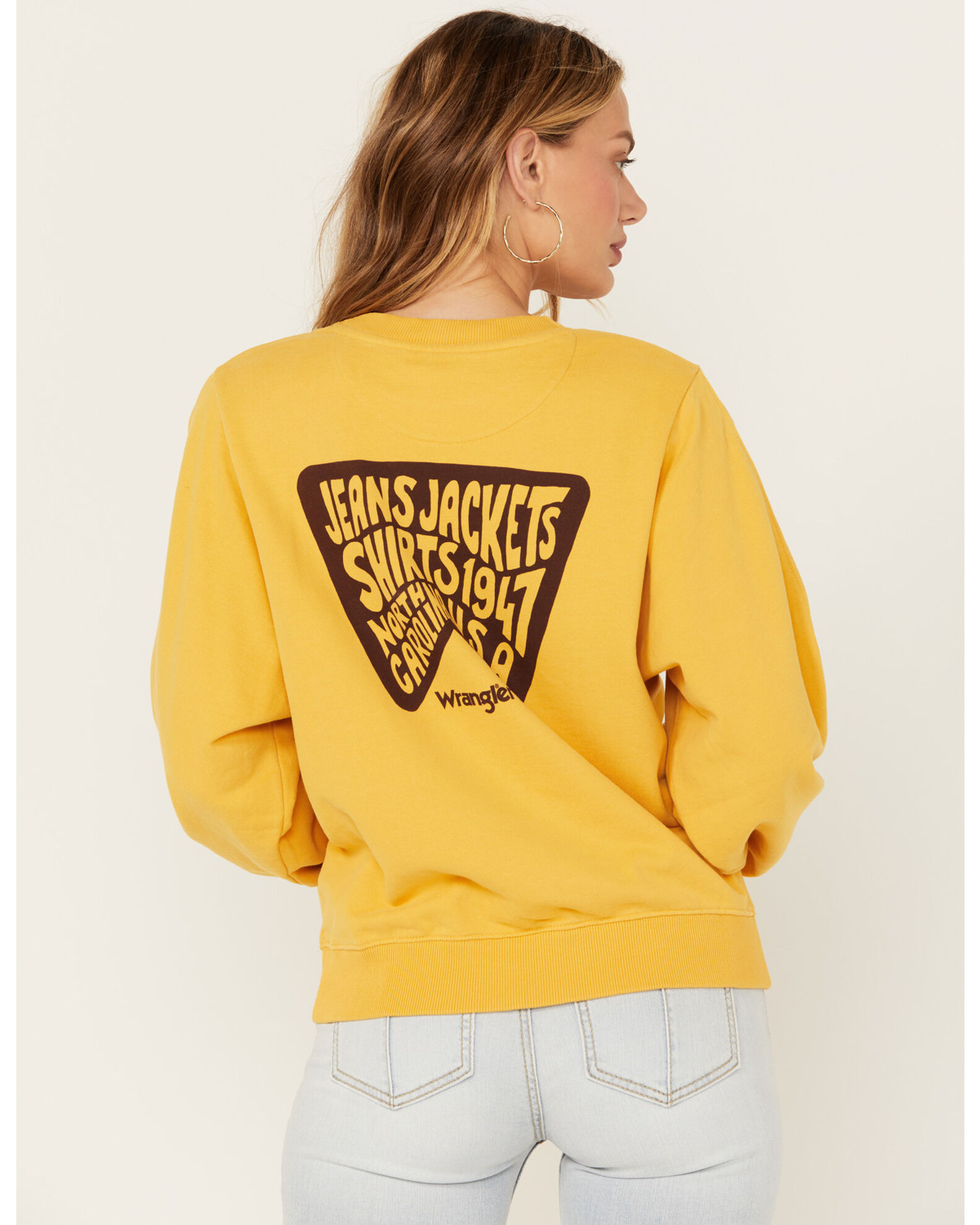 Wrangler yellow sweatshirt top